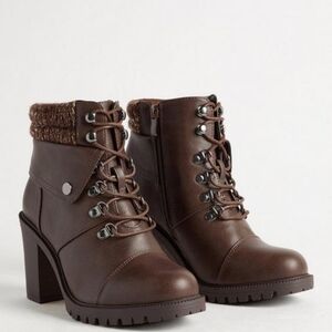 Torrid Lace-Up Hiker Boots Brown Sz 8.5